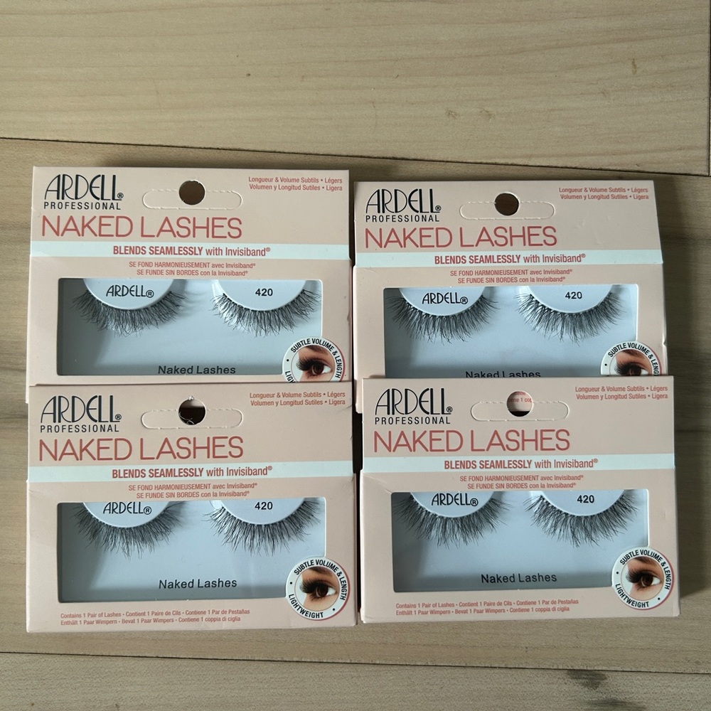 New 4 Boxes of Ardell Professional Naked Lashes 420 
New in box